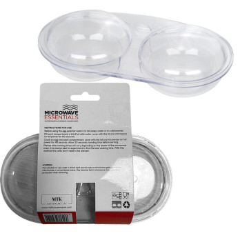 Microwave Essentials 2 Cup Clear Egg Poacher