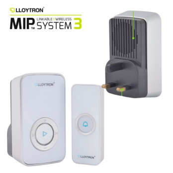 Lloytron 32 Melody Plugin Premium Door Chime Kit 200m White