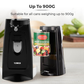 Tower 3in1 Can Opener - built-in knife sharpener & bottle opener