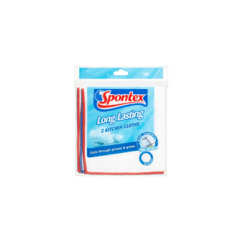 Spontex Long Last Kitchen Cloths Pack 2