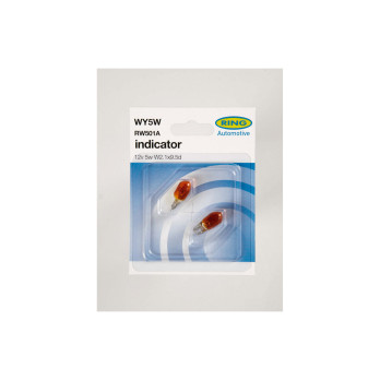 Ring 12V 5W Capless Side/Tail Bulb Twin Blister