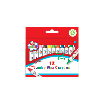 Anker 12 Pack Jumbo Wax Crayons 
