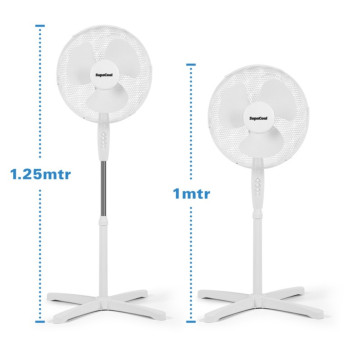 SupaCool Oscillating Stand Fan 16" - 3 speed stand fan