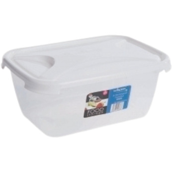 Wham Rectangular Food Storage White 1.6L - with lid & Ideal for picnics