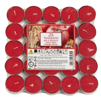 Aladino 4 Hour Tealights Pack 25 Apple Spice