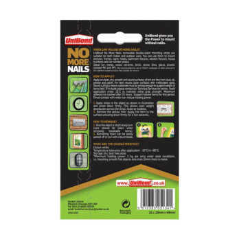 UniBond No More Nails Removeable strips Pack of 10