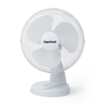SupaCool Oscillating Desk Fan 12" - 3 speed settings - 75 degree oscillation