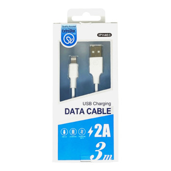 Extrastar USB 2.0 Lighting Charging Cable 3m