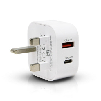 Extrastar USB + Type C Home Plug Charger White