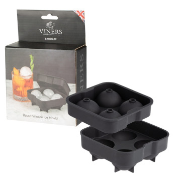 Viners Round Silicone Ice Mould - Create up to 4 x ice spheres measuring 4.5cm