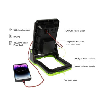 Luceco USB Folding Magnetic Work Light 10w