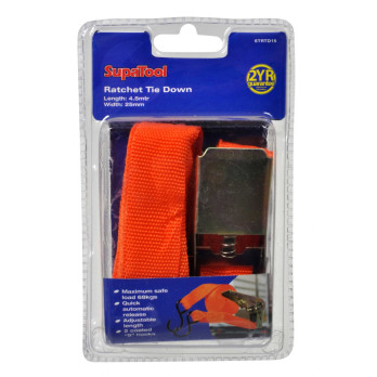 SupaTool Ratchet Tie Down 5" x 1" (Length: 4.5m Width: 25mm)