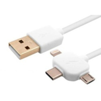 Extrastar 3 in 1 USB Data Charging Cable - Micro USB Type C iPhone & iPad