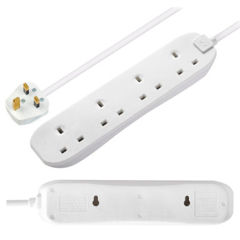 Masterplug 4 Gang Extension Lead With 1m Cable 13 amp
