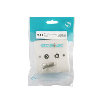 Securlec Aerial Socket 2 Gang TV Socket Round Edge