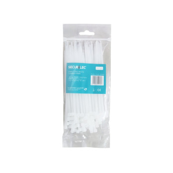 Securlec White Cable Ties 3.6mm x 140mm Pack 100