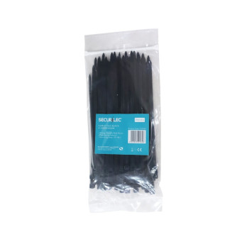 Securlec Black Cable Ties 4.5mm x 180mm Pack 100