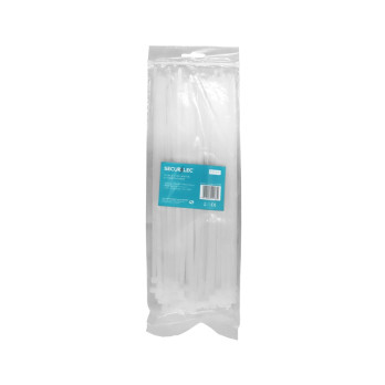 Securlec White Cable Ties 4.5mm x 300mm Pack 100