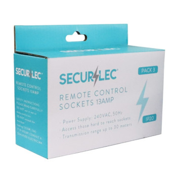 Securlec Remote Control Sockets 13 AMP IP20 Pack 3