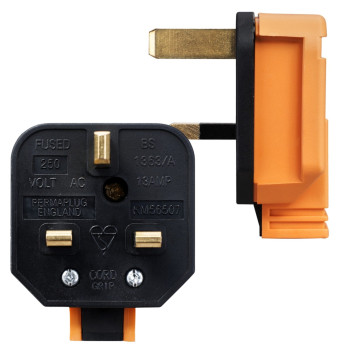 Masterplug Heavy Duty Plug 13 Amp Orange