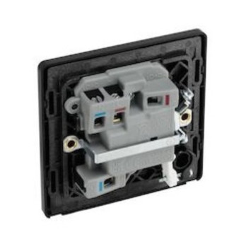 BG 13a Plastic Switched Fused Spur With LED Matt Grey