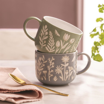 Mason Cash In The Meadow Green Tulip Mug 400ml