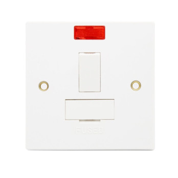 Securlec Square 1 Gang Switched Fuse Square Edge