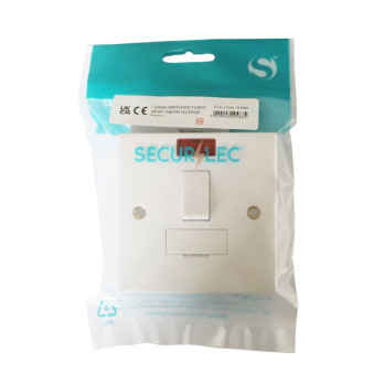 Securlec Square 1 Gang Switched Fuse Square Edge