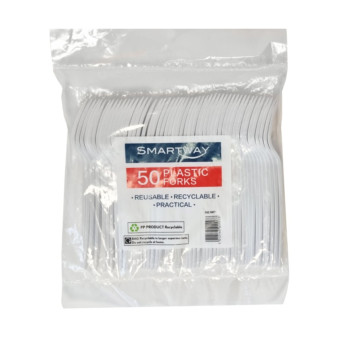 Smartway Plastic Forks Pack 50 - Reusable recyclable