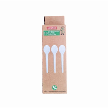 Caroline Paper Spoons Pack 18