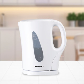 Daewoo Plastic Kettle 1.7L White - Boil dry protection