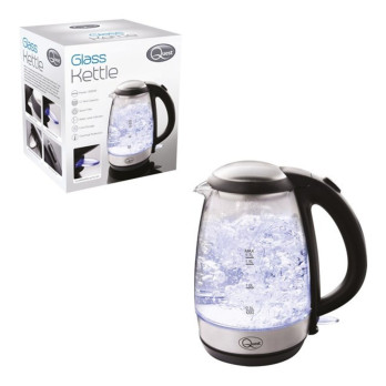Quest Fast Boil Glass Kettle 3000w 1.7L