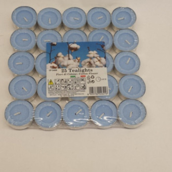 Price's Candles Tealights Pack 25 Cotton Flowers