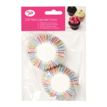 Tala Rainbow Dotty Mini Cupcake Cases Pack 100