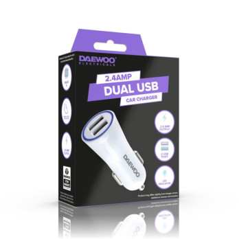 Daewoo Double USB Car Charger 2.4a