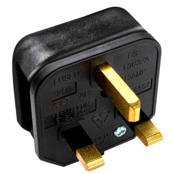 Masterplug Heavy Duty Plug 13 Amp Black
