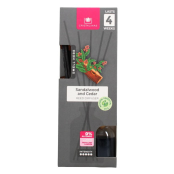 Cristalinas Reed Diffuser 25ml Sandalwood & Cedar