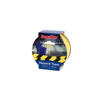 SupaDec Hazard Warning Tape 50mm x 33m Yellow/Black