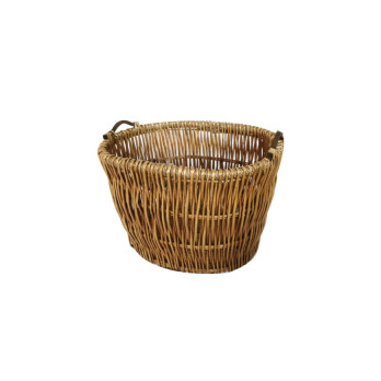 Hearth & Home Wooden Handle Oval Log Basket