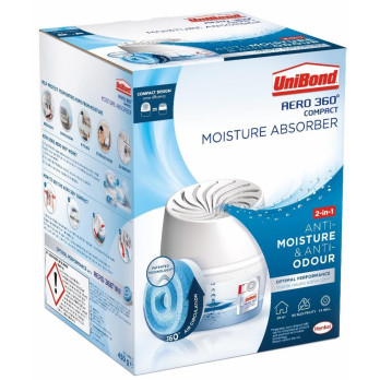 UniBond Aero 360 Compact Moisture Absorber Device covers 20m square space