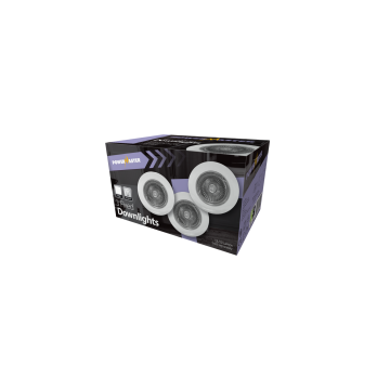 Powermaster 3 Pack Fixed GU10 Downlights White