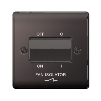 BG 10ax Fan Isolater Black Nickel 3 Pole
