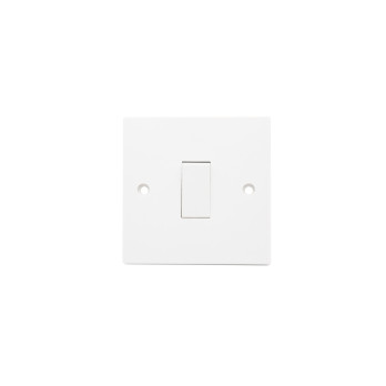Securlec Square 1 Gang 2 Way Light Switch Square Edge