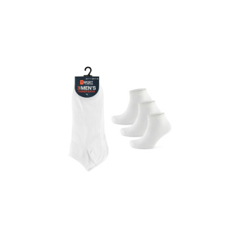 RJM Mens White Trainer Socks Pack 3