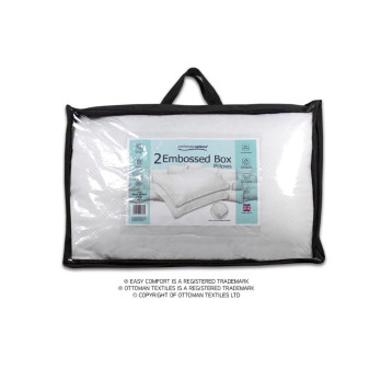 Ottoman Embossed Box Pillows Twin Pack