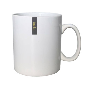Basiks White Porcelain Builders Mug 30oz