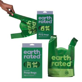 Earth Rated 120 Easy Tie Handle Poop Bags Lavender