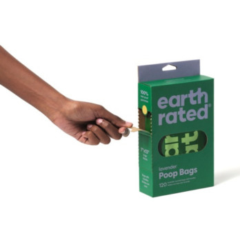 Earth Rated 120 Easy Tie Handle Poop Bags Lavender