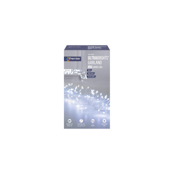 Premier Multi Action Ultra Bright Garland Silver Wire White 860 LEDs