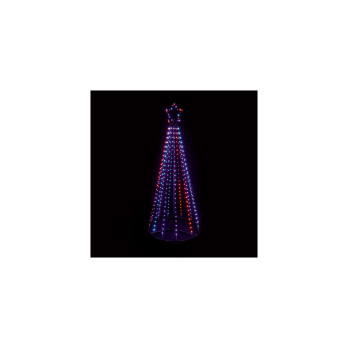 Premier Multi Action FlexiBright Pyramid Tree 1.4m Red/Blue/White
